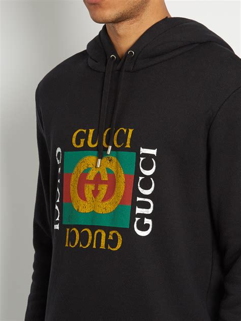 gucci logo sweatshirt black|oversize sweatshirt with gucci print.